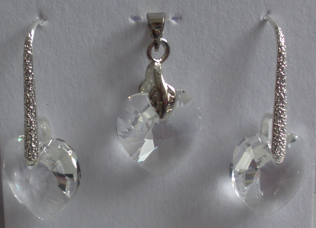 Sada Swarovski Srdce Crystal s bižuterními komponenty (Sw14Sr7)