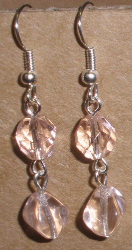 Růžové ketlované náušnice (RKeN59)
