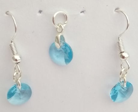 Sada Swarovski Xilion Aquamarine s bižuterními komponenty (SwXi4)