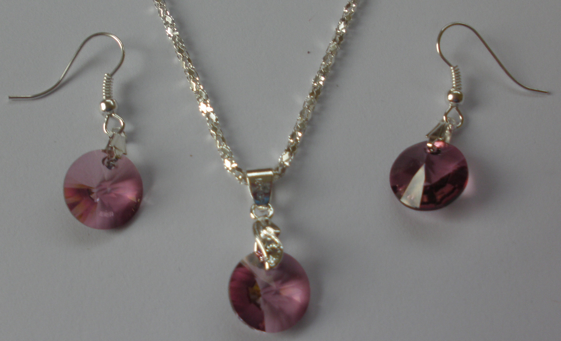 Sada Swarovski Xilion Antique Pink s bižuterními komponenty (SwXi9)