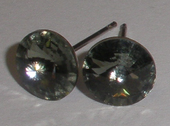 Náušnice Swarovski Rivoli Black Diamond na rhodiované puzetě (Puz8_50)