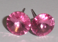 Náušnice Swarovski Rivoli Rose na rhodiované puzetě (Puz8_18)