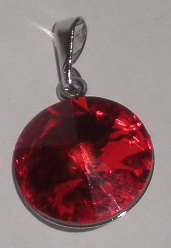 Přívěsek Swarovski Rivoli Light Siam rhodiovaný (Přív1R_14_22)