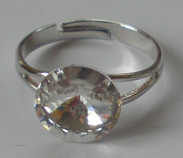 Prstýnek Swarovski Rivoli Crystal rhodiovaný (SwPr10_1)