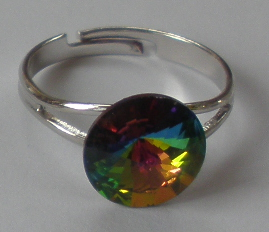 Prstýnek Swarovski Rivoli Vitrail Medium rhodiovaný (SwPr10_44)