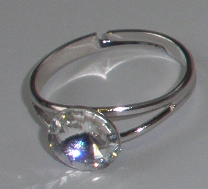 Prstýnek Swarovski Rivoli Crystal rhodiovaný (SwPr8_1)