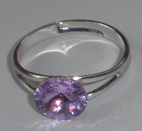 Prstýnek Swarovski Rivoli Violet rhodiovaný (SwPr8_27)