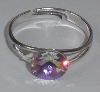 Prstýnek Swarovski Rivoli Vitrail Light rhodiovaný (SwPr8_25)