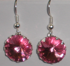 Náušnice Swarovski Rivoli Rose v kaplíku (Kap_18)
