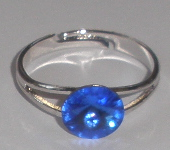 Prstýnek Swarovski Rivoli Sapphire rhodiovaný (SwPr8_37)