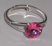 Prstýnek Swarovski Rivoli Rose rhodiovaný (SwPr8_18)