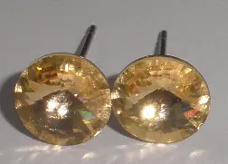 Náušnice Swarovski Rivoli Light Peach na puzetě s AG925 (Puz8_7)