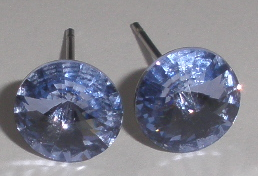 Náušnice Swarovski Rivoli Provence Levander na puzetě s AG925 (Puz8_30)