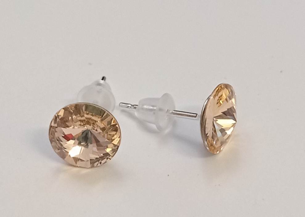 Náušnice Swarovski Rivoli Silk na puzetě s AG925 (Puz8_4)