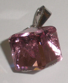 Přívěsek Swarovski Kostička Light Rose rhodiovaný (PřívKos_19)