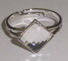 Prstýnek Swarovski Chessboard Crystal rhodiovaný (SwPrChe_1)