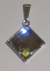 Přívěsek Swarovski Chessboard Crystal rhodiovaný (PřívChe_1)