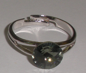 Prstýnek Swarovski Rivoli Black Diamond rhodiovaný (SwPr8_50)