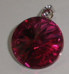 Přívěsek Swarovski Rivoli Fuchsia rhodiovaný (Přív1R_14_17)