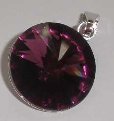 Přívěsek Swarovski Rivoli Amethyst rhodiovaný (Přív1R_14_24)