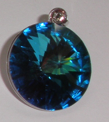Přívěsek Swarovski Rivoli Bermuda Blue rhodiovaný (Přív1R_14_33)