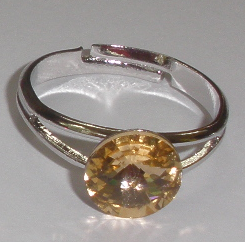 Prstýnek Swarovski Rivoli Light Peach rhodiovaný (SwPr8_7)