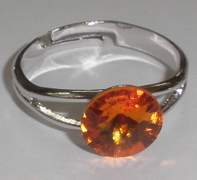 Prstýnek Swarovski Rivoli Topaz rhodiovaný (SwPr8_11)