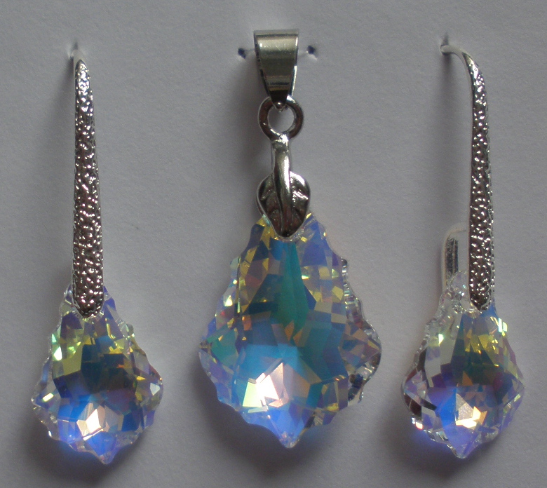 Sada Swarovski Baroko Crystal AB s bižuterními komponenty (SwBa6)