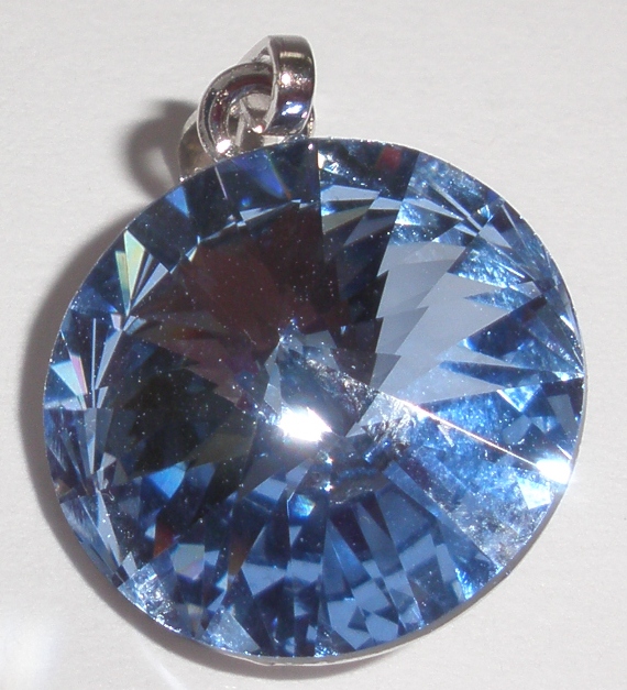 Přívěsek Swarovski Rivoli Light Sapphire rhodiovaný (Přív1R_14_38)
