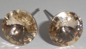 Náušnice Swarovski Rivoli Light Silk na puzetě s AG925 (Puz8_5)