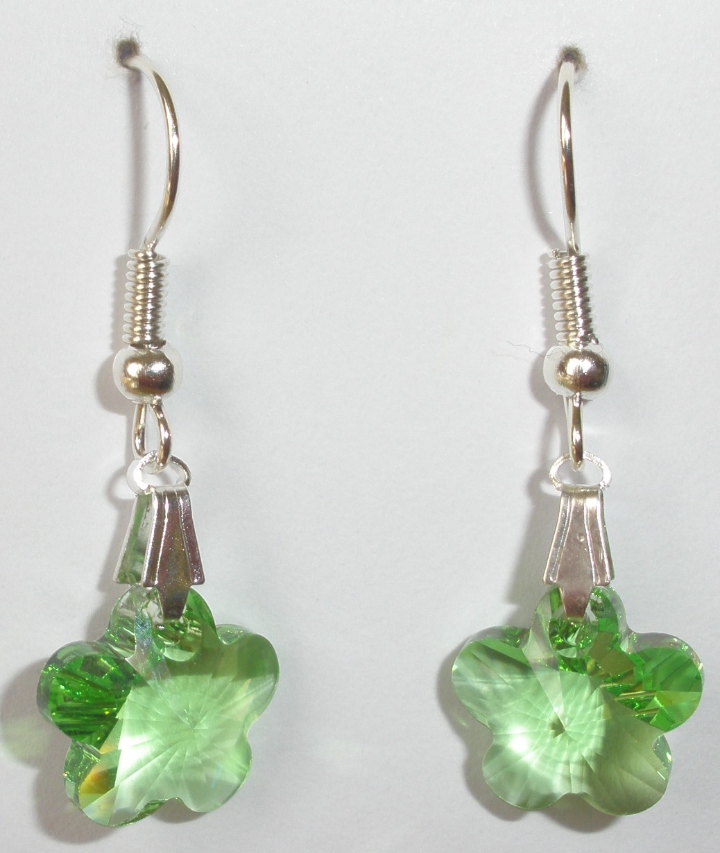 Náušnice Swarovski Kytičky Peridot (SwNKy_3)