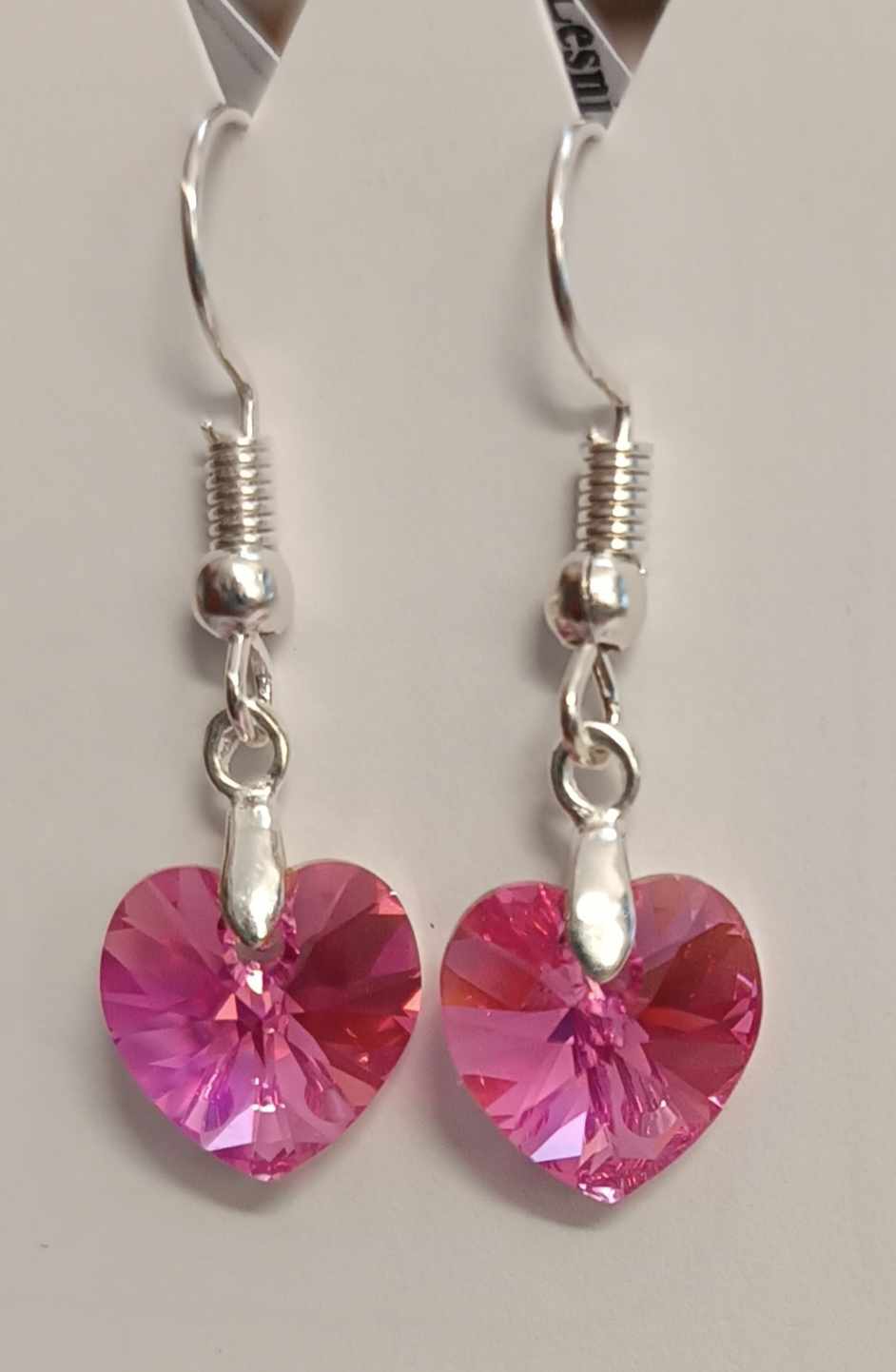 Náušnice Swarovski Srdíčka Rose AB (SwNSr_17)