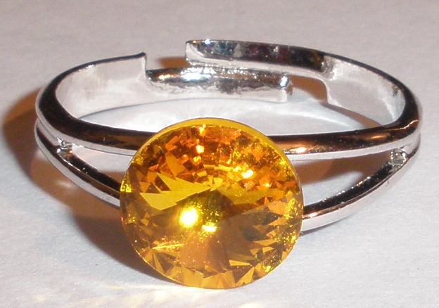 Prstýnek Swarovski Rivoli Sunflower rhodiovaný (SwPr8_10)