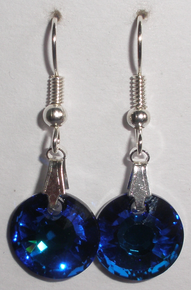 Náušnice Swarovski Sluníčka Bermuda Blue (SwNSlu_2)