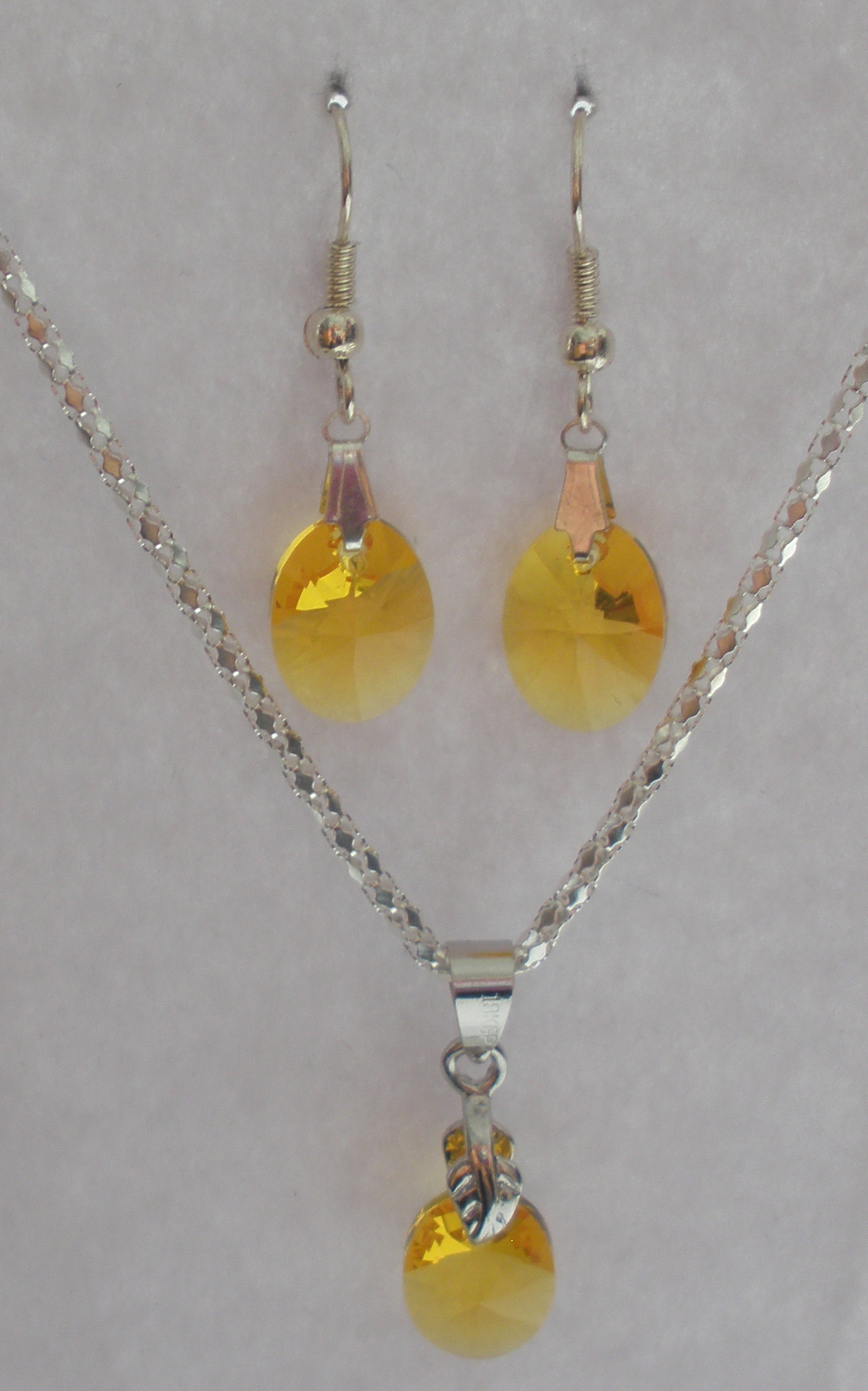 Sada Swarovski Ovál Sunflower s bižuterními komponenty (SwOv3)