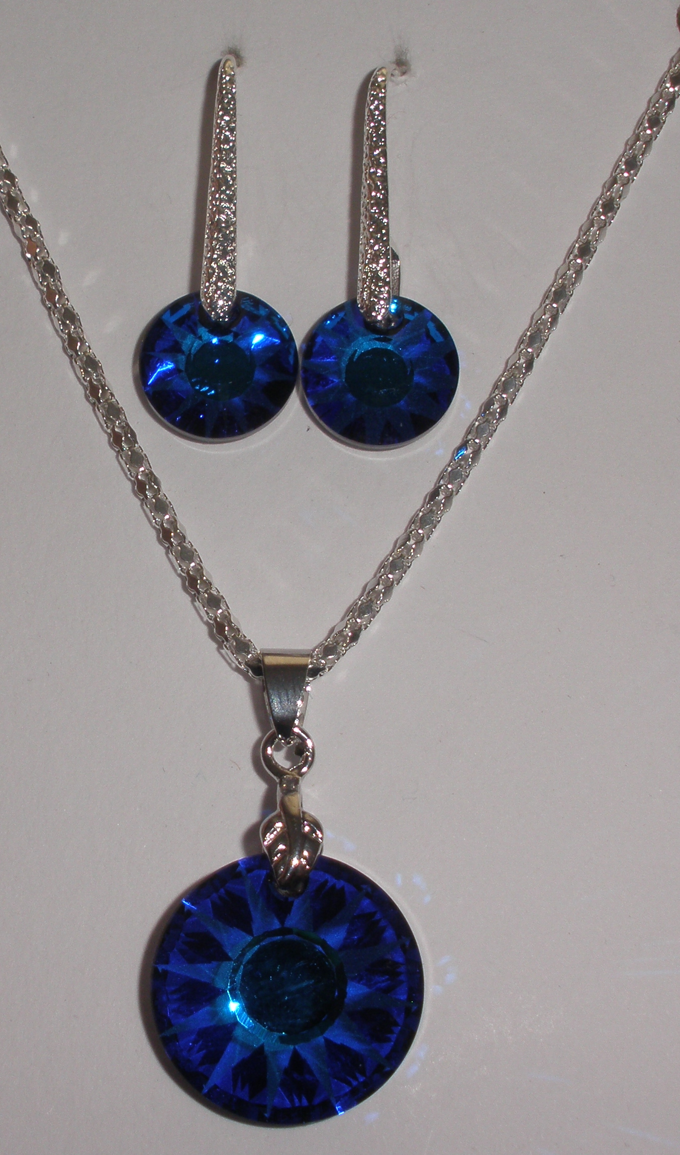 Sada Swarovski Sun Bermuda Blue AB s bižuterními komponenty (SwSu_3)