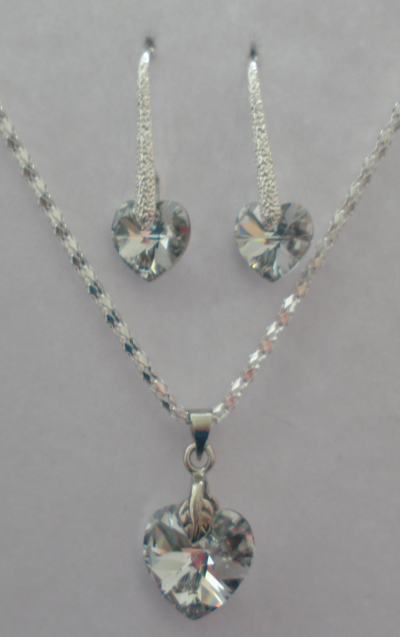 Sada Swarovski Srdce Crystal Cal AB s bižuterními komponenty (SwSr16)