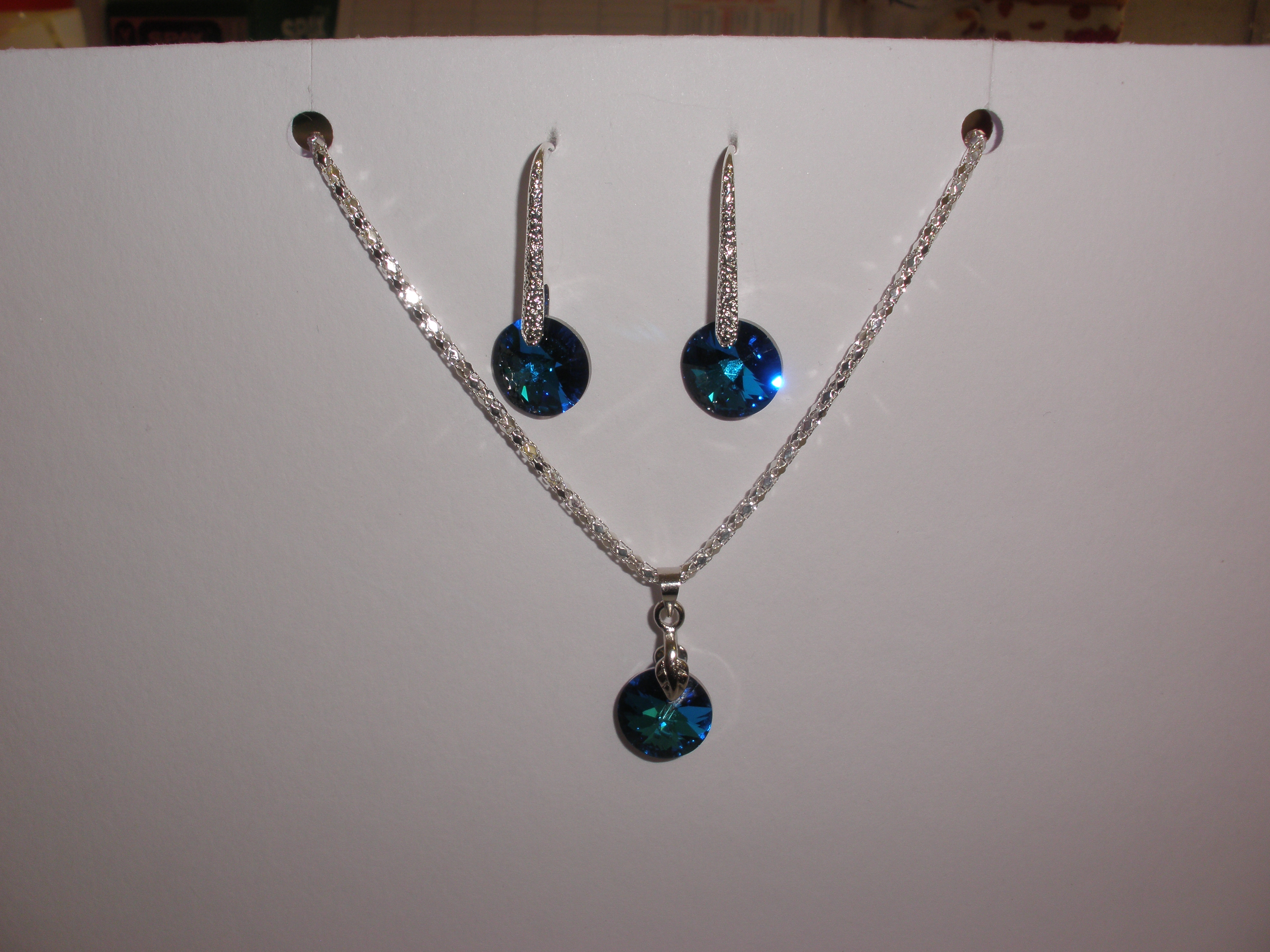 Sada Swarovski Xilion Bemurda Blue AB s bižuterními komponenty (SwXi16)