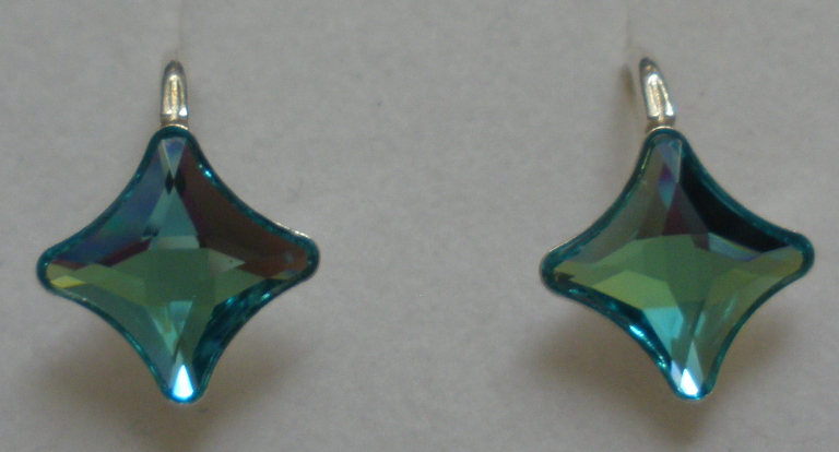 Náušnice Swarovski Starlet Light Turquoise stříbrné (Ag925) (StarN_40)