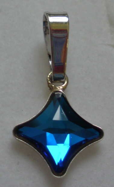 Přívěsek Swarovski Starlet Bermuda Blue stříbrný (Ag925) (StarPr_33)