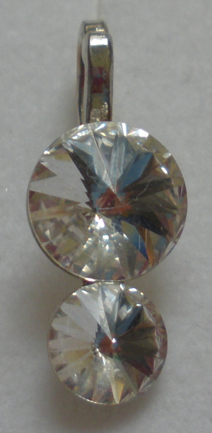 Přívěsek Swarovski 2 Rivoli Crystal rhodiovaný (Přív2R68_1)