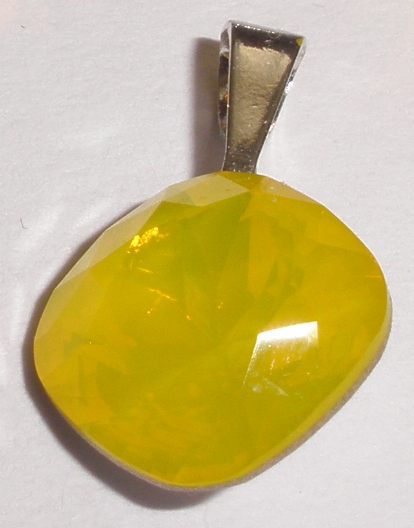 Přívěsek Swarovski Čtvereček Yellow Opal rhodiovaný (ČtvPr_73)