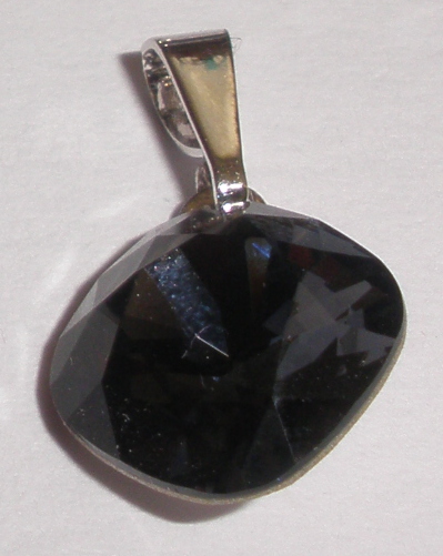 Přívěsek Swarovski Čtvereček Graphite rhodiovaný (ČtvPr_72)