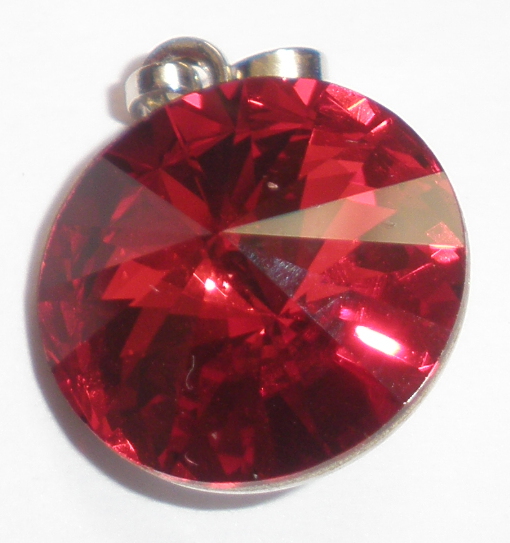 Přívěsek Swarovski Rivoli Scarlet rhodiovaný (Přív1R_14_97)