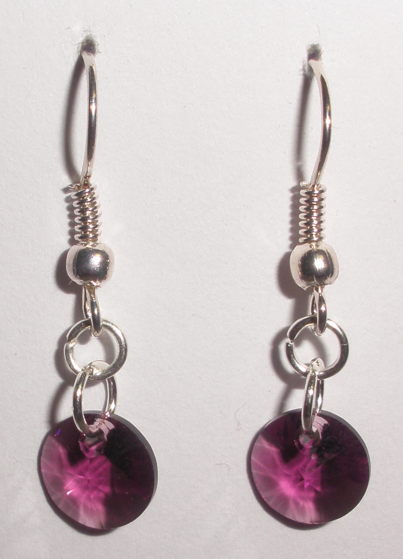 Náušnice Swarovski Xilion Amethyst (SwNXi_8)