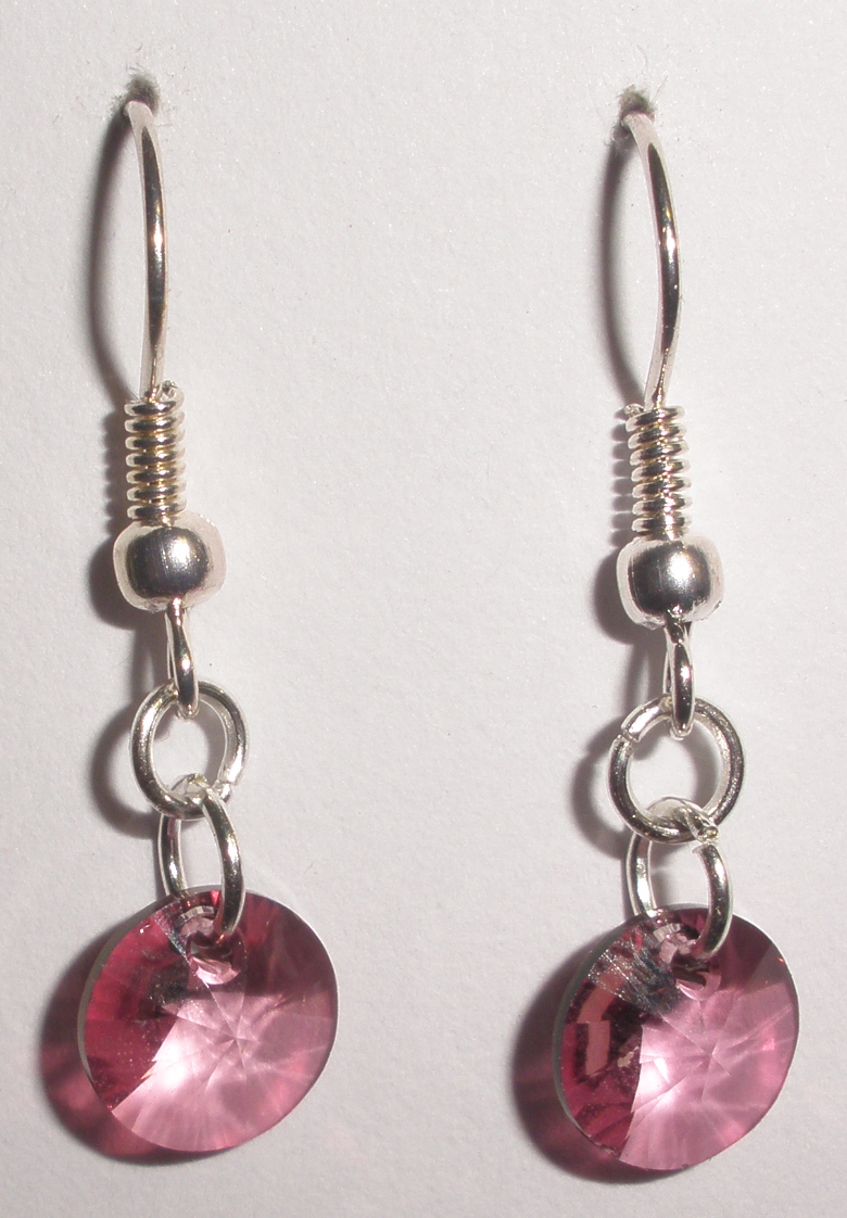 Náušnice Swarovski Xilion Antique Pink (SwNXi_18)