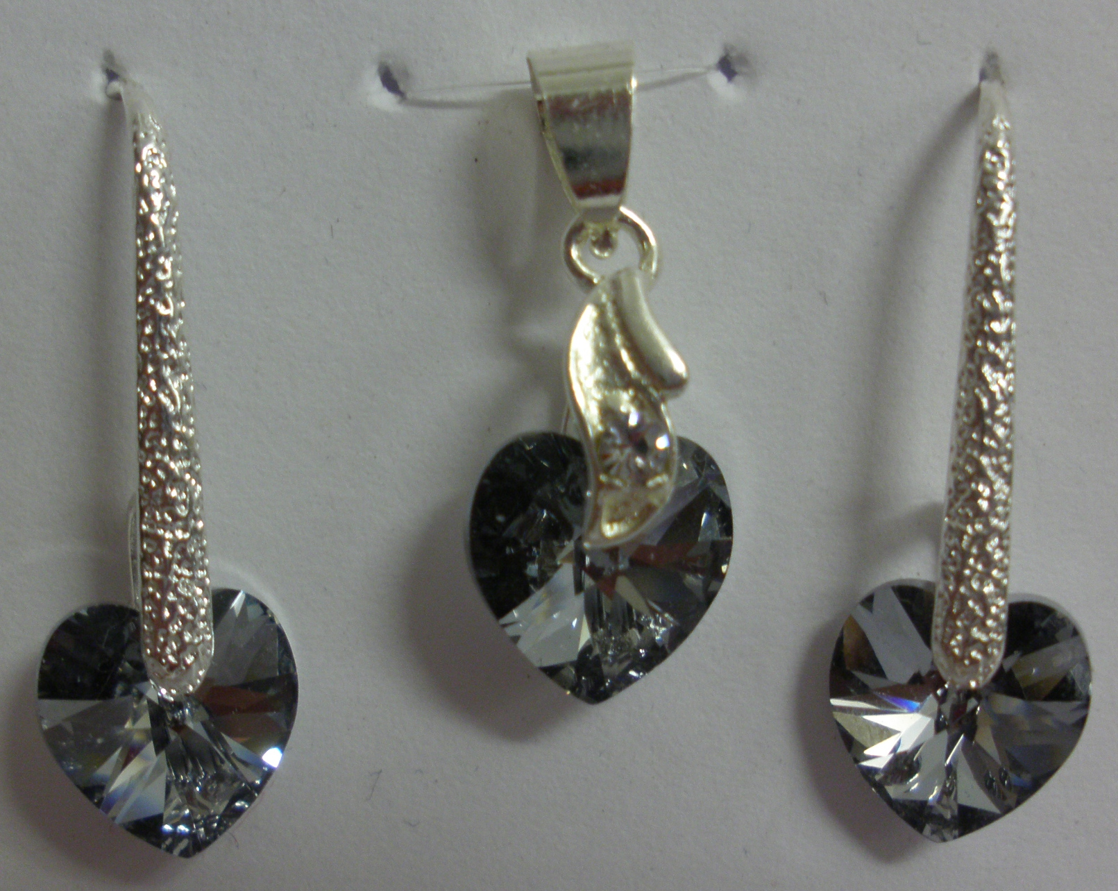 Sada Swarovski Srdce Crystal Light Chrome AB s bižuterními komponenty (Sw10Sr62)